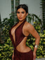 Brown Mamba Maxi Dress